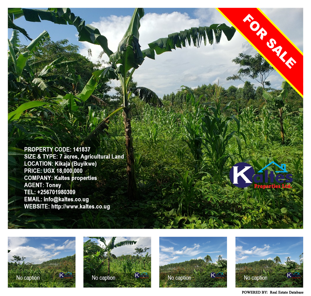 Agricultural Land  for sale in Kikaja Buyikwe Uganda, code: 141837