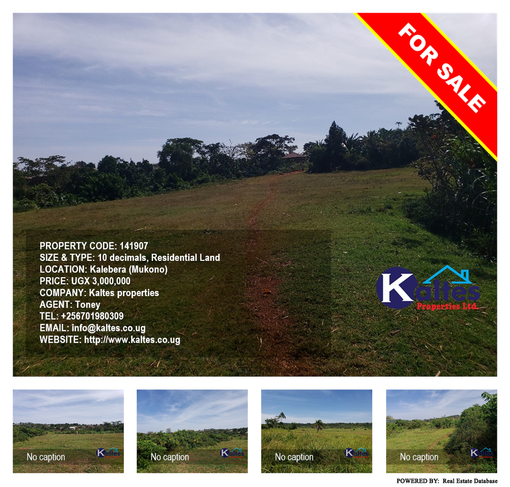Residential Land  for sale in Kalebera Mukono Uganda, code: 141907