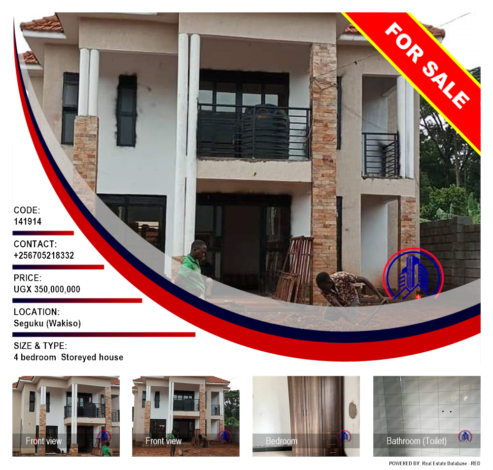 4 bedroom Storeyed house  for sale in Seguku Wakiso Uganda, code: 141914