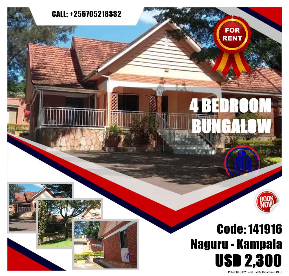 4 bedroom Bungalow  for rent in Naguru Kampala Uganda, code: 141916
