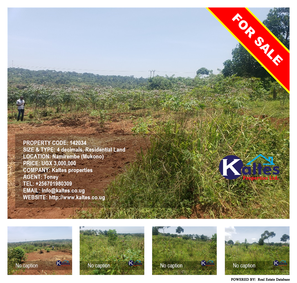 Residential Land  for sale in Namirembe Mukono Uganda, code: 142034