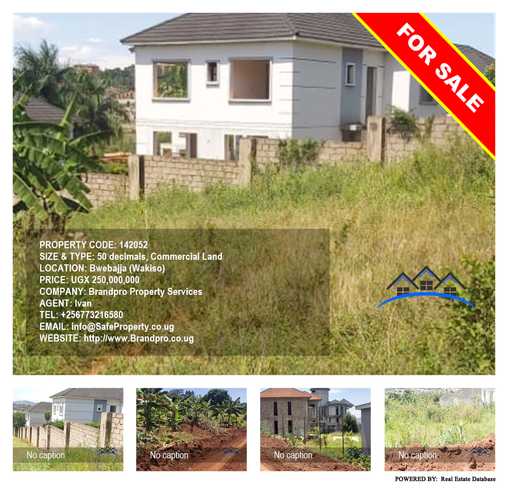 Commercial Land  for sale in Bwebajja Wakiso Uganda, code: 142052