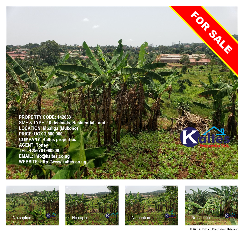 Residential Land  for sale in Mbaliga Mukono Uganda, code: 142063