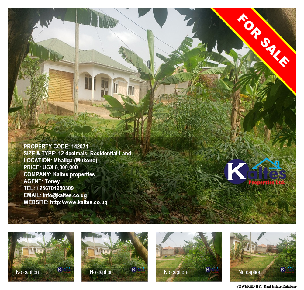 Residential Land  for sale in Mbaliga Mukono Uganda, code: 142071