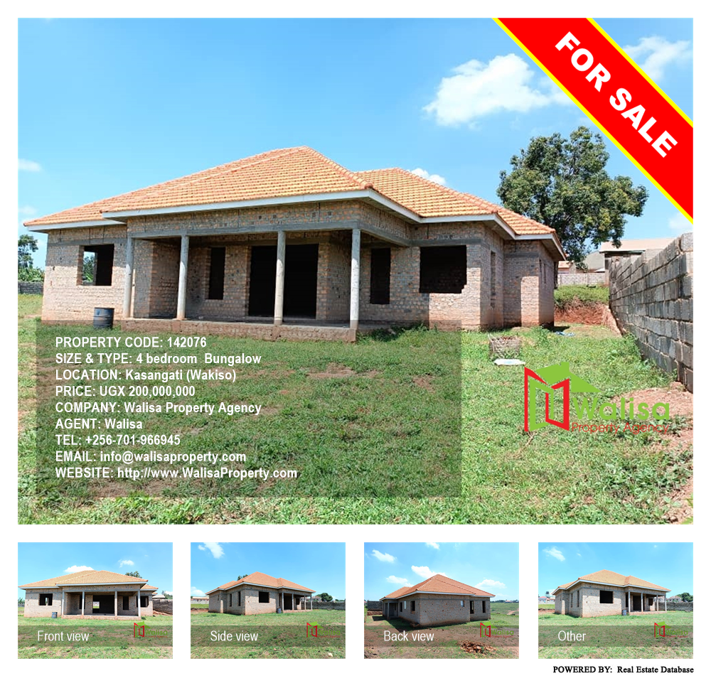4 bedroom Bungalow  for sale in Kasangati Wakiso Uganda, code: 142076