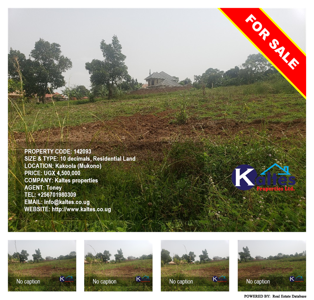 Residential Land  for sale in Kakoola Mukono Uganda, code: 142093