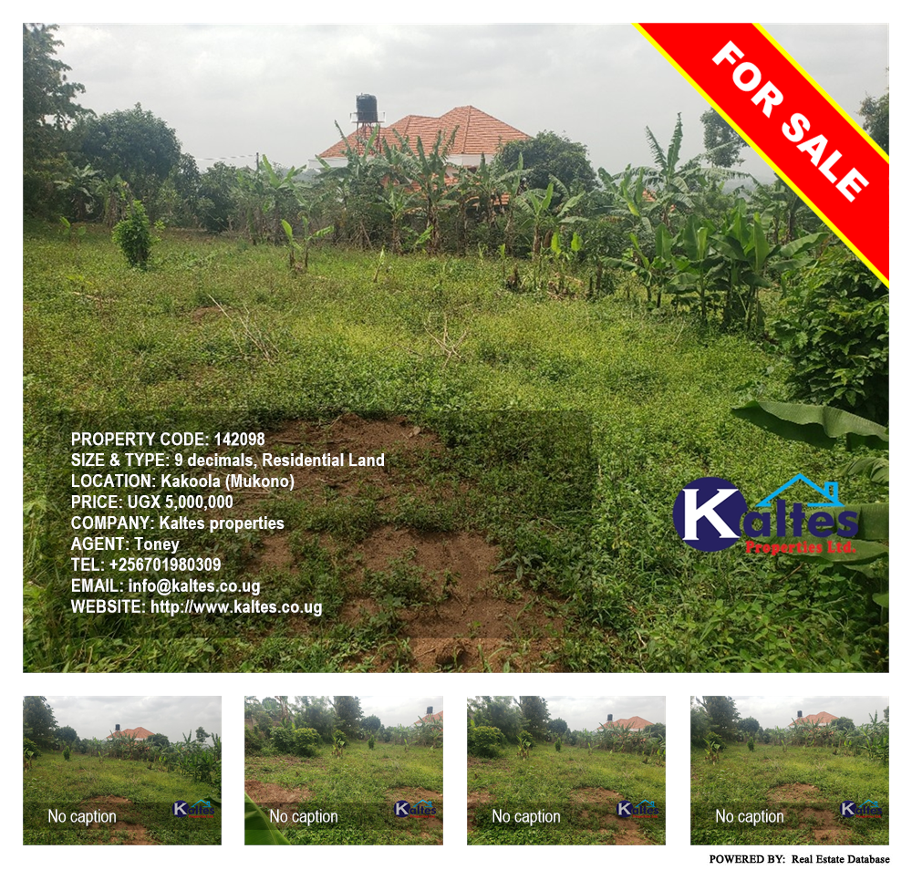 Residential Land  for sale in Kakoola Mukono Uganda, code: 142098