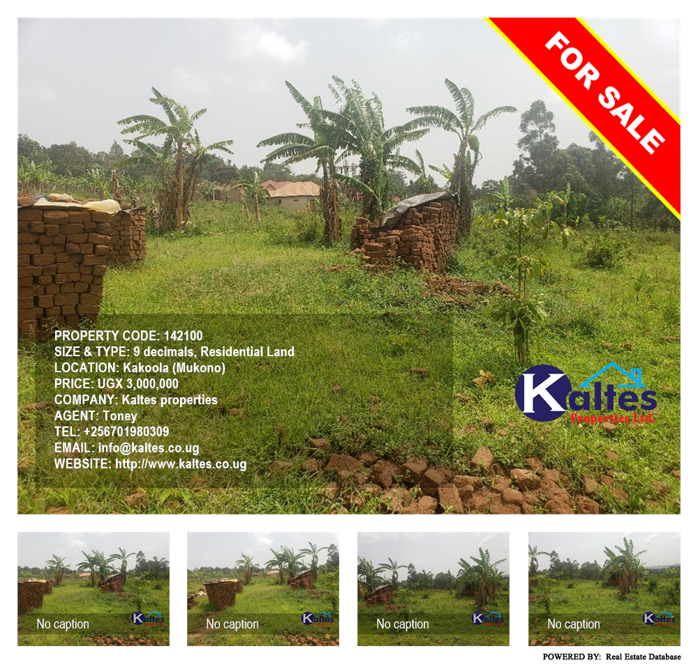 Residential Land  for sale in Kakoola Mukono Uganda, code: 142100