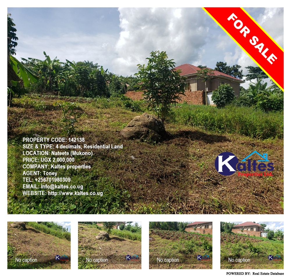 Residential Land  for sale in Nateete Mukono Uganda, code: 142138