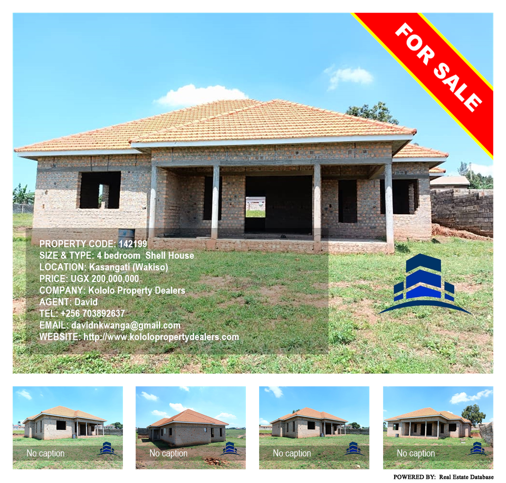 4 bedroom Shell House  for sale in Kasangati Wakiso Uganda, code: 142199