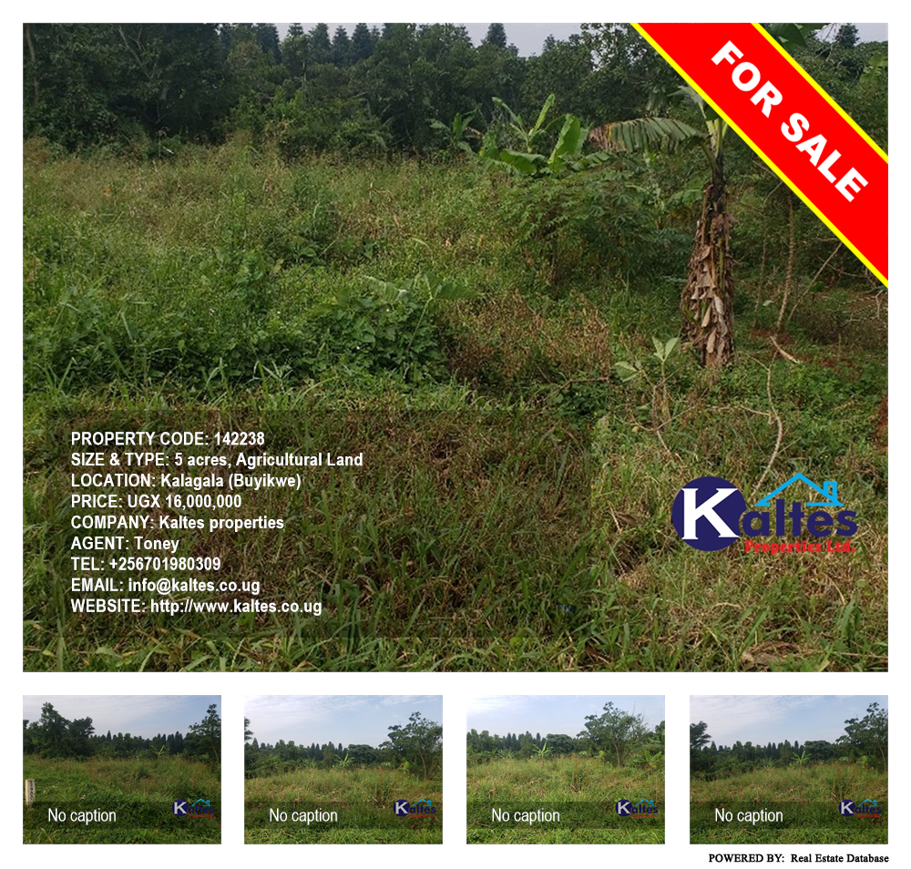 Agricultural Land  for sale in Kalagala Buyikwe Uganda, code: 142238