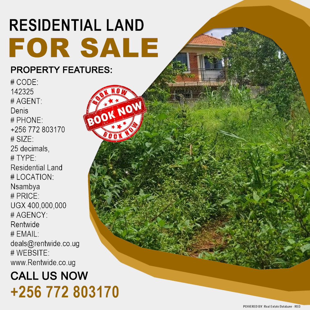 Residential Land  for sale in Nsambya Kampala Uganda, code: 142325