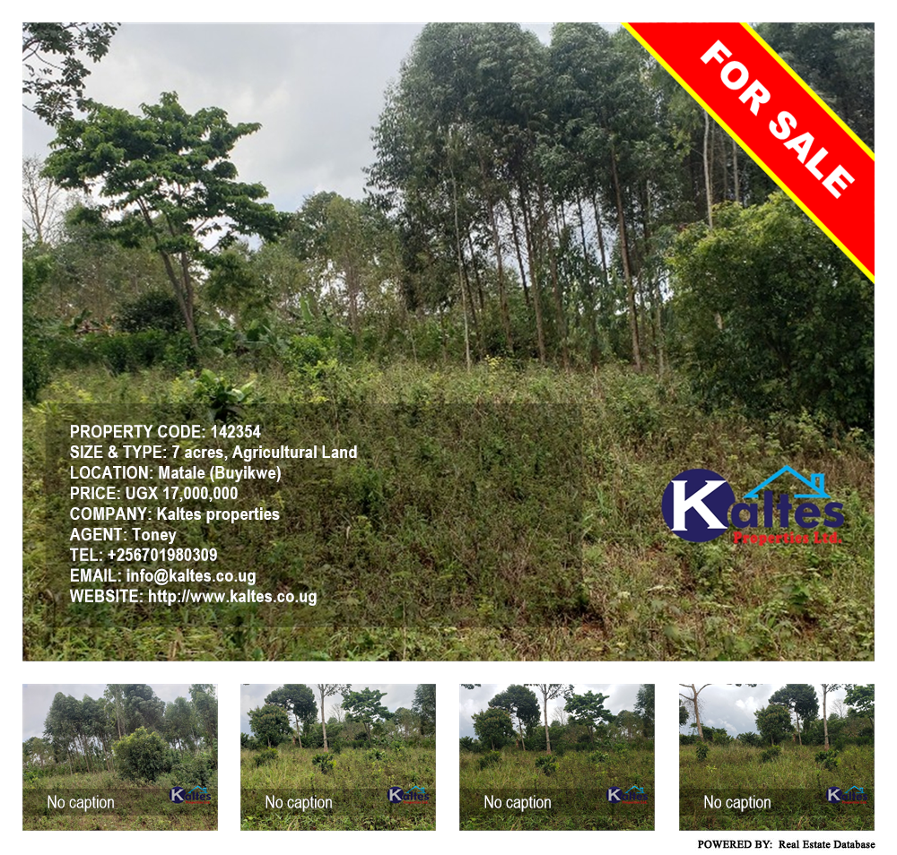 Agricultural Land  for sale in Matale Buyikwe Uganda, code: 142354
