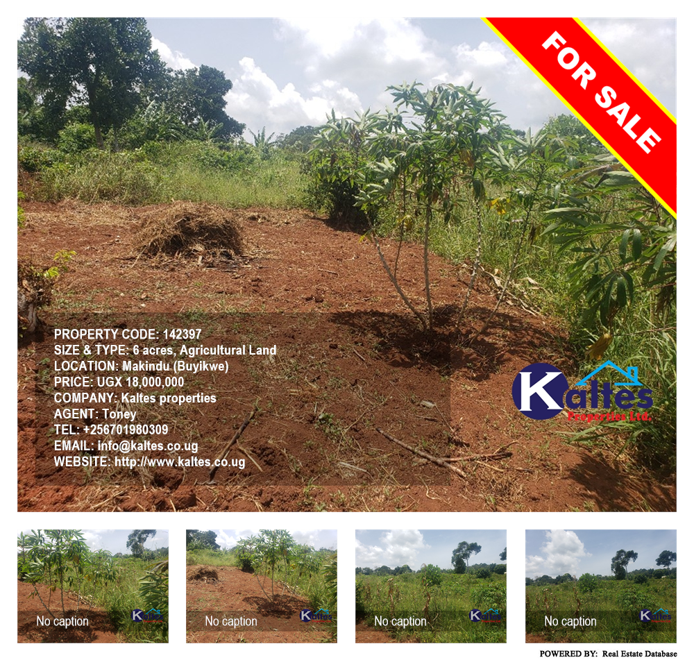 Agricultural Land  for sale in Makindu Buyikwe Uganda, code: 142397