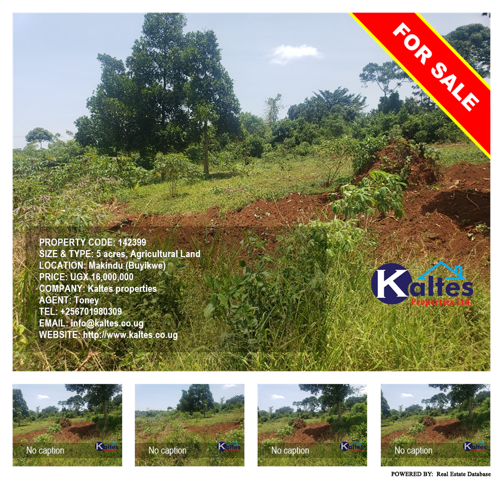 Agricultural Land  for sale in Makindu Buyikwe Uganda, code: 142399