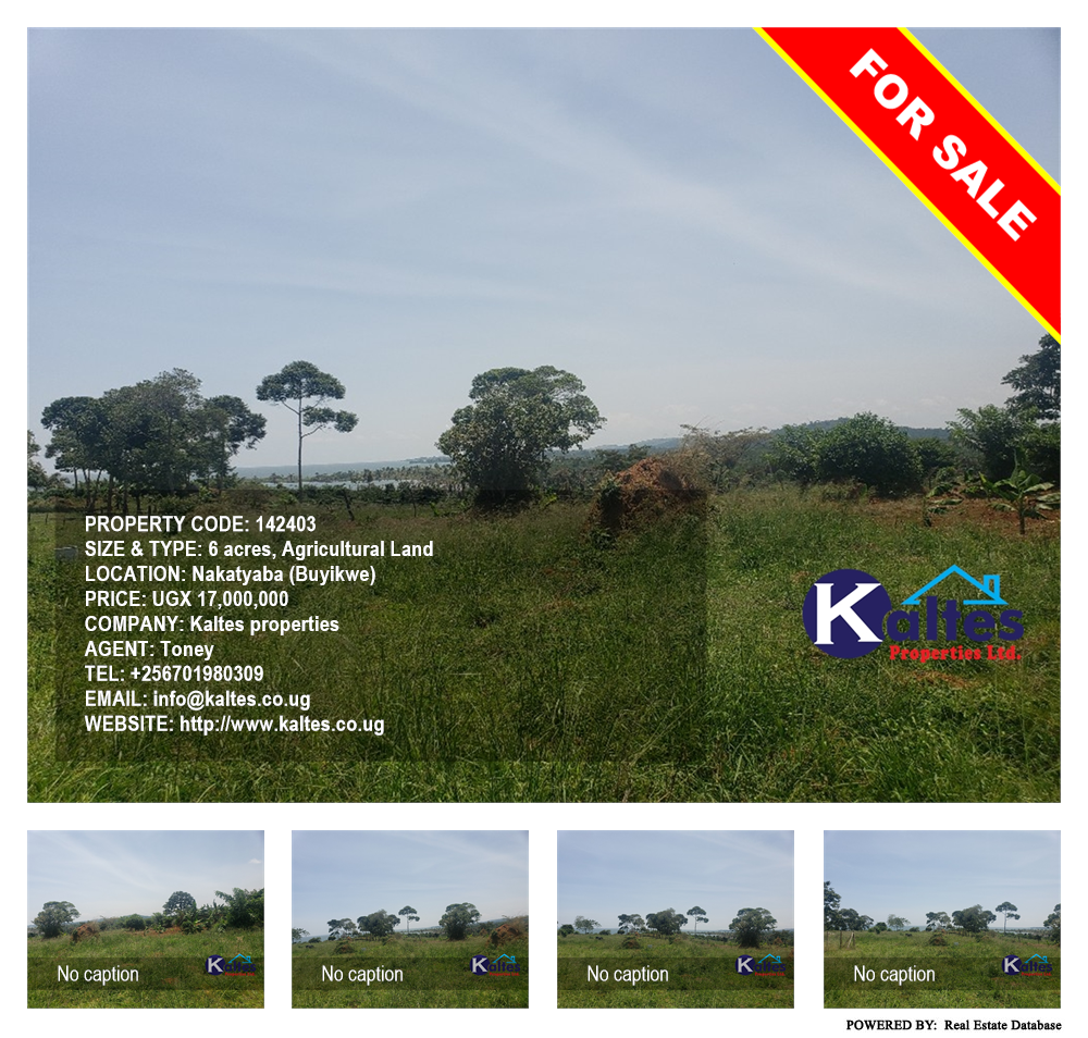 Agricultural Land  for sale in Nakatyaba Buyikwe Uganda, code: 142403