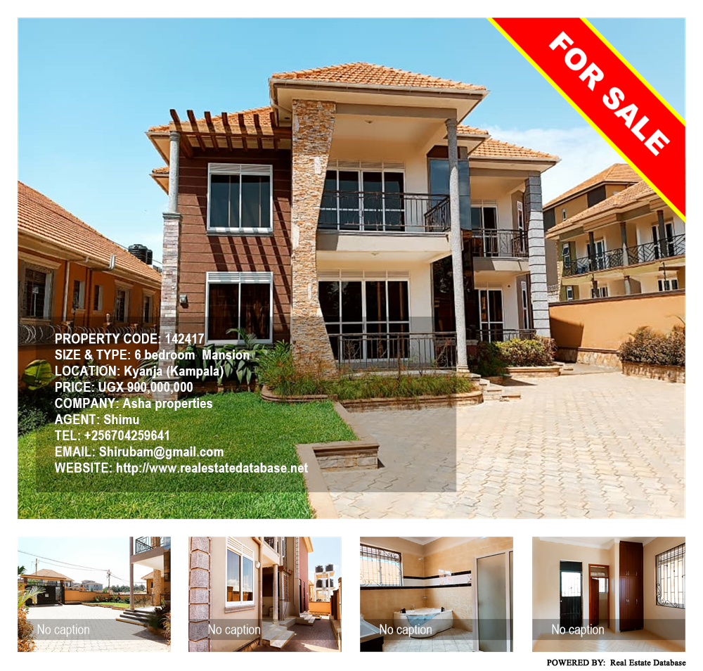 6 bedroom Mansion  for sale in Kyanja Kampala Uganda, code: 142417