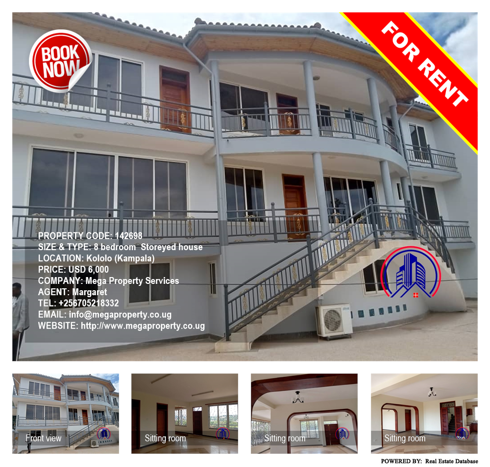 8 bedroom Storeyed house  for rent in Kololo Kampala Uganda, code: 142698