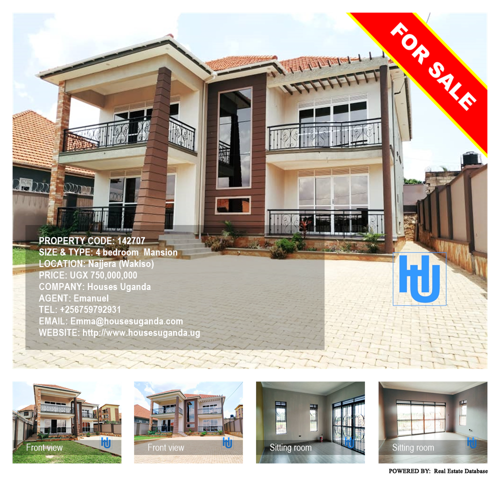 4 bedroom Mansion  for sale in Najjera Wakiso Uganda, code: 142707