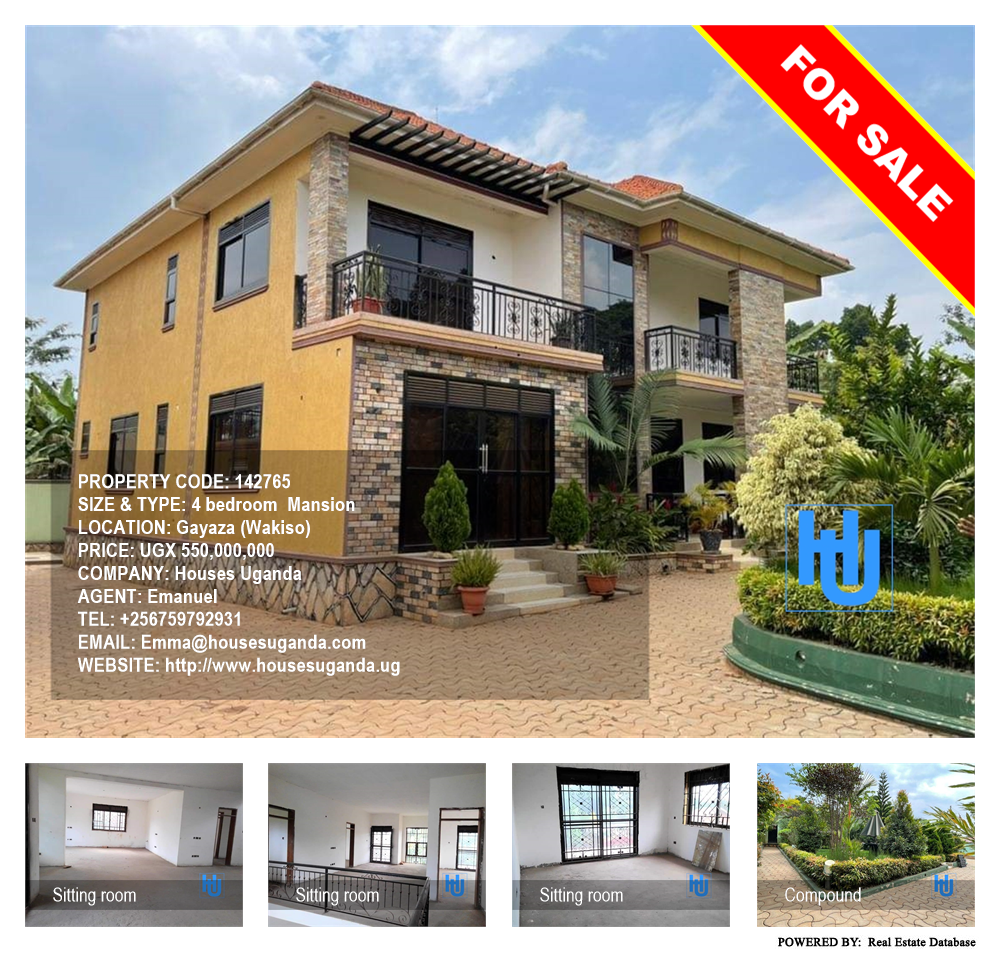 4 bedroom Mansion  for sale in Gayaza Wakiso Uganda, code: 142765