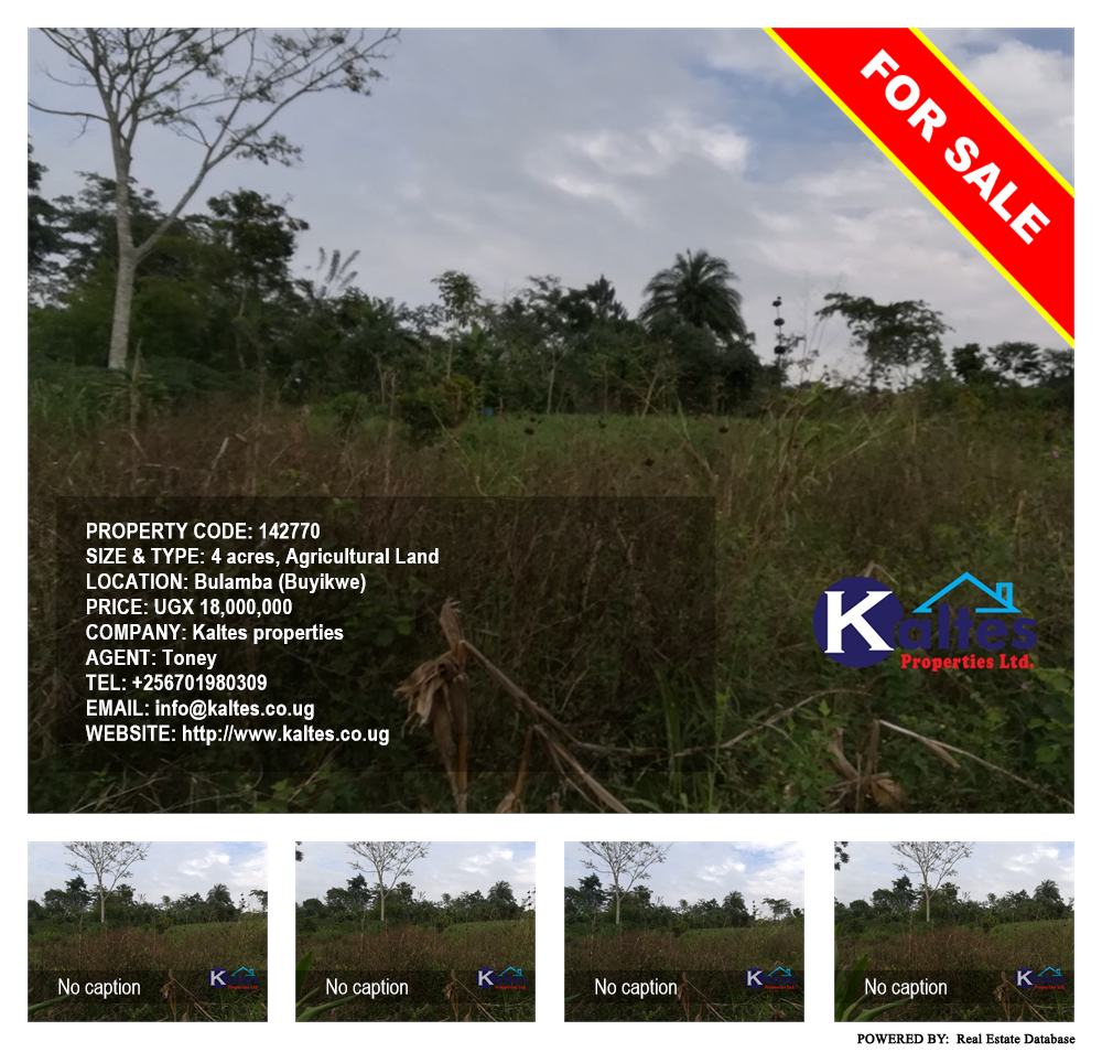 Agricultural Land  for sale in Bulamba Buyikwe Uganda, code: 142770