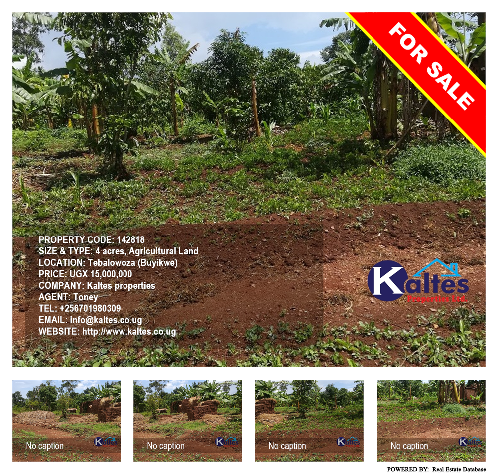 Agricultural Land  for sale in Tebalowoza Buyikwe Uganda, code: 142818