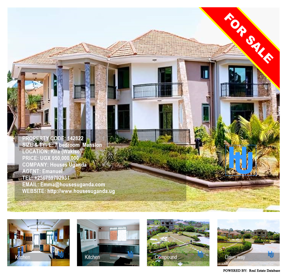 7 bedroom Mansion  for sale in Kira Wakiso Uganda, code: 142822