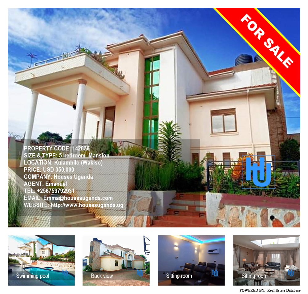 5 bedroom Mansion  for sale in Kulambilo Wakiso Uganda, code: 142836