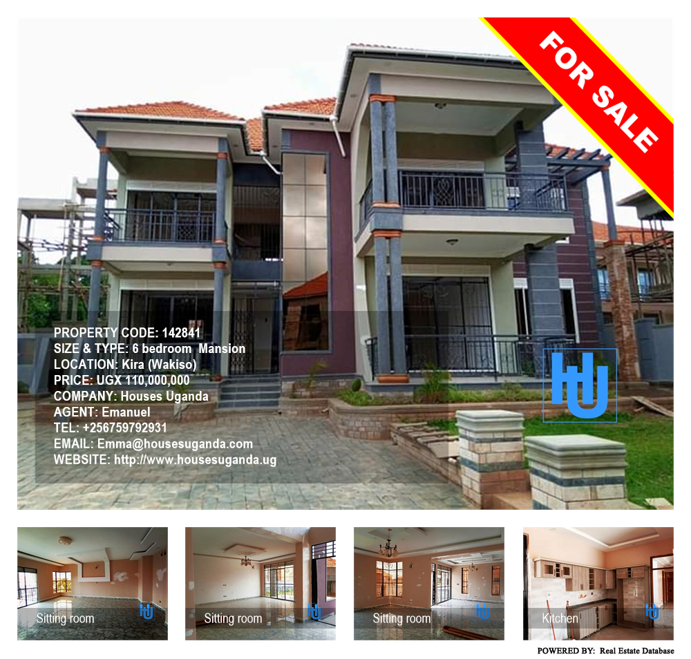 6 bedroom Mansion  for sale in Kira Wakiso Uganda, code: 142841