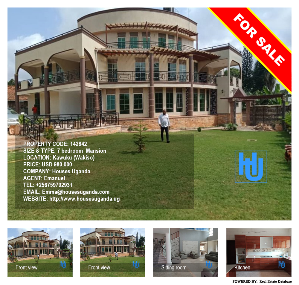 7 bedroom Mansion  for sale in Kawuku Wakiso Uganda, code: 142842