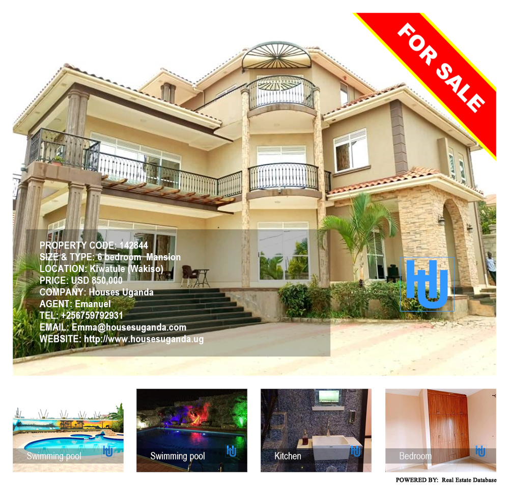 6 bedroom Mansion  for sale in Kiwaatule Wakiso Uganda, code: 142844