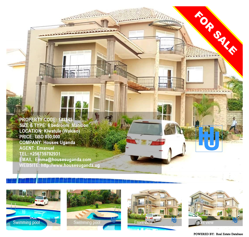 6 bedroom Mansion  for sale in Kiwaatule Wakiso Uganda, code: 142845