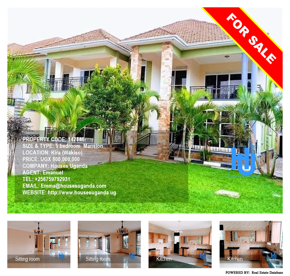 5 bedroom Mansion  for sale in Kira Wakiso Uganda, code: 142846