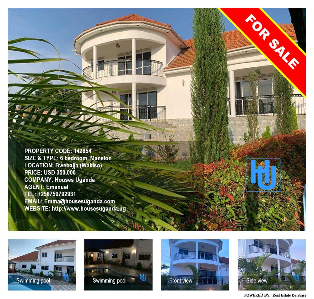 6 bedroom Mansion  for sale in Bwebajja Wakiso Uganda, code: 142854
