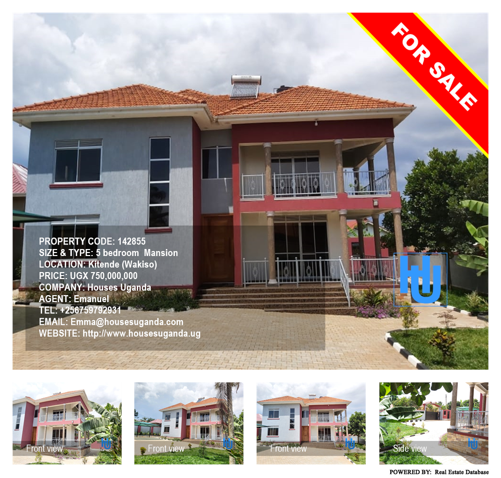 5 bedroom Mansion  for sale in Kitende Wakiso Uganda, code: 142855