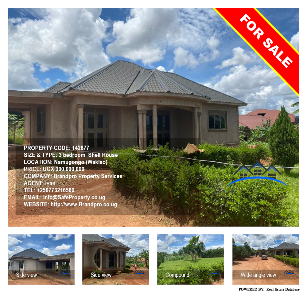 3 bedroom Shell House  for sale in Namugongo Wakiso Uganda, code: 142877