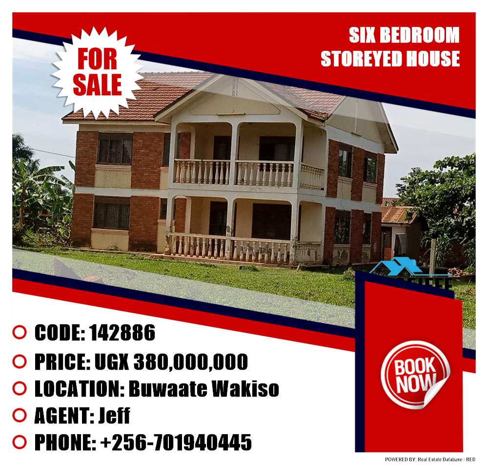 6 bedroom Storeyed house  for sale in Buwaate Wakiso Uganda, code: 142886