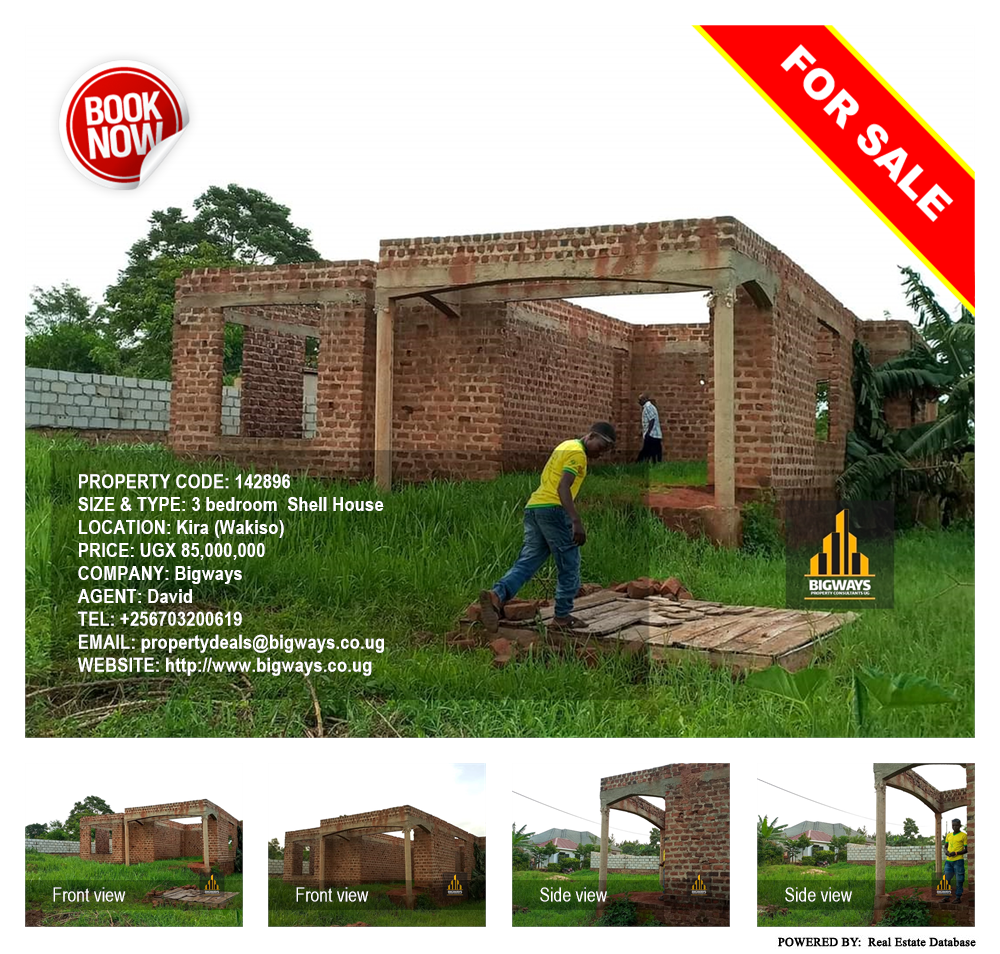 3 bedroom Shell House  for sale in Kira Wakiso Uganda, code: 142896