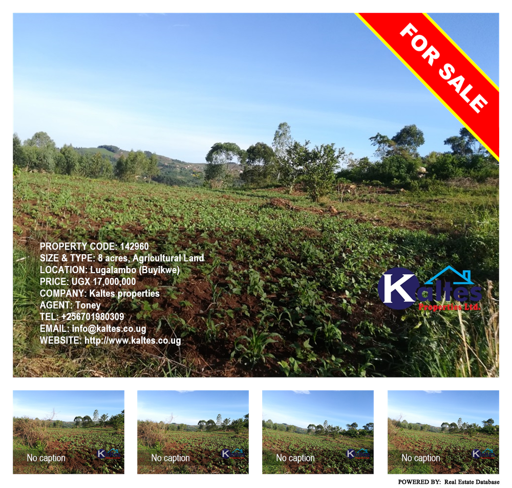 Agricultural Land  for sale in Lugalambo Buyikwe Uganda, code: 142960