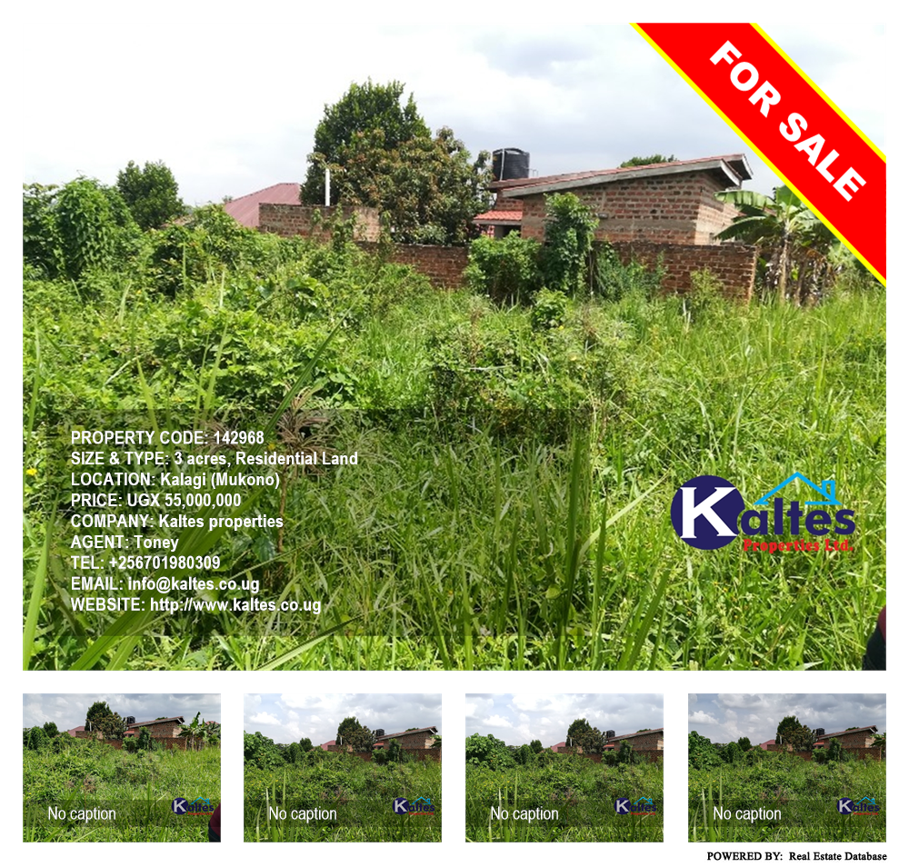 Residential Land  for sale in Kalagi Mukono Uganda, code: 142968