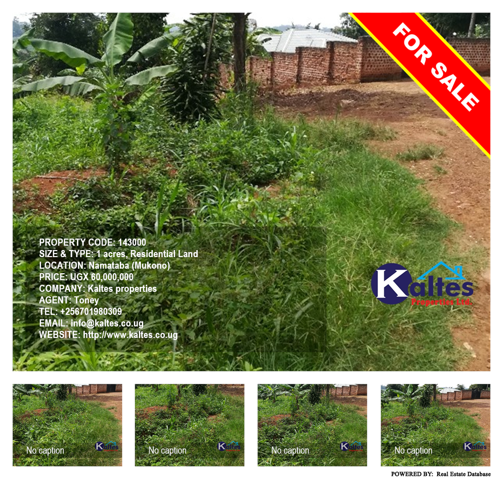 Residential Land  for sale in Namataba Mukono Uganda, code: 143000