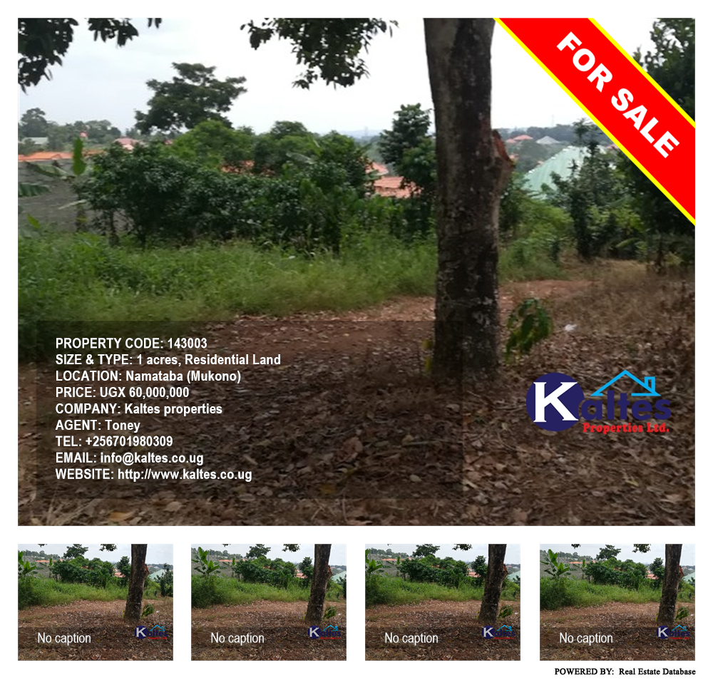 Residential Land  for sale in Namataba Mukono Uganda, code: 143003