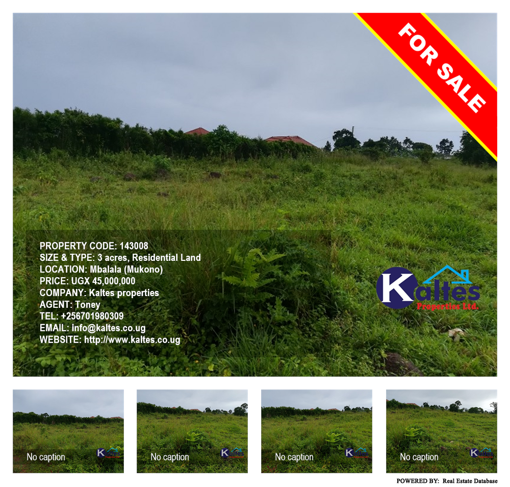 Residential Land  for sale in Mbalala Mukono Uganda, code: 143008