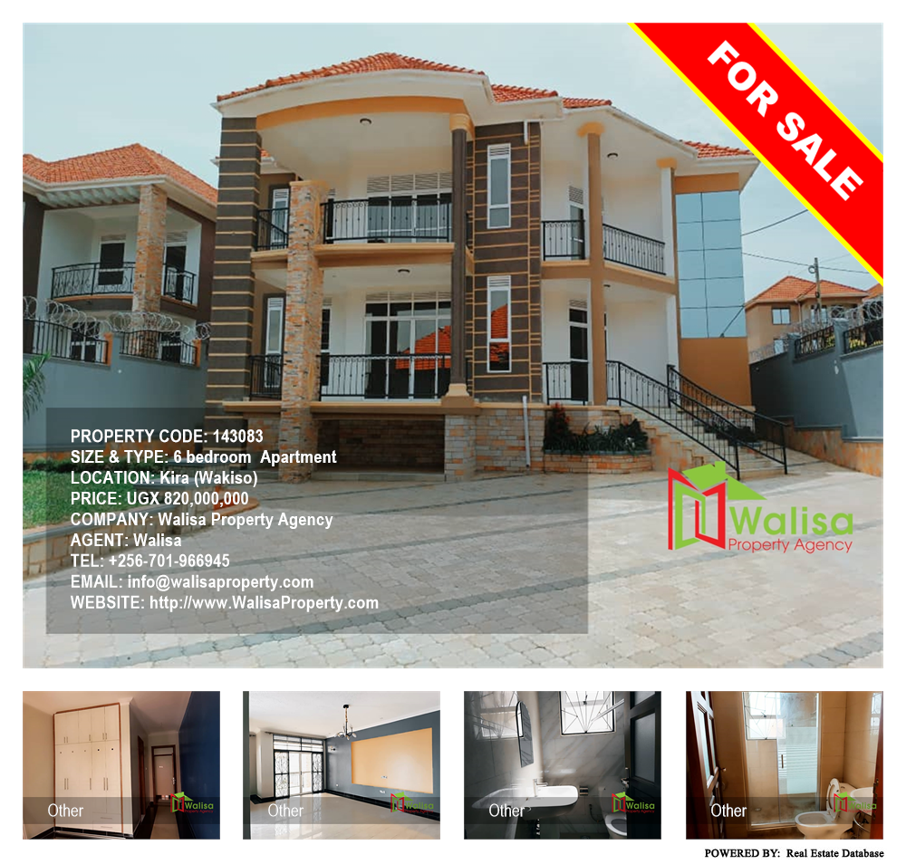 6 bedroom Apartment  for sale in Kira Wakiso Uganda, code: 143083