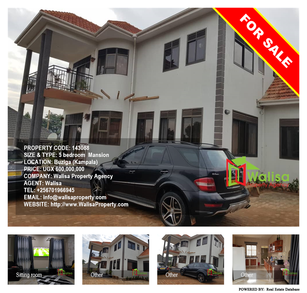 5 bedroom Mansion  for sale in Buziga Kampala Uganda, code: 143088