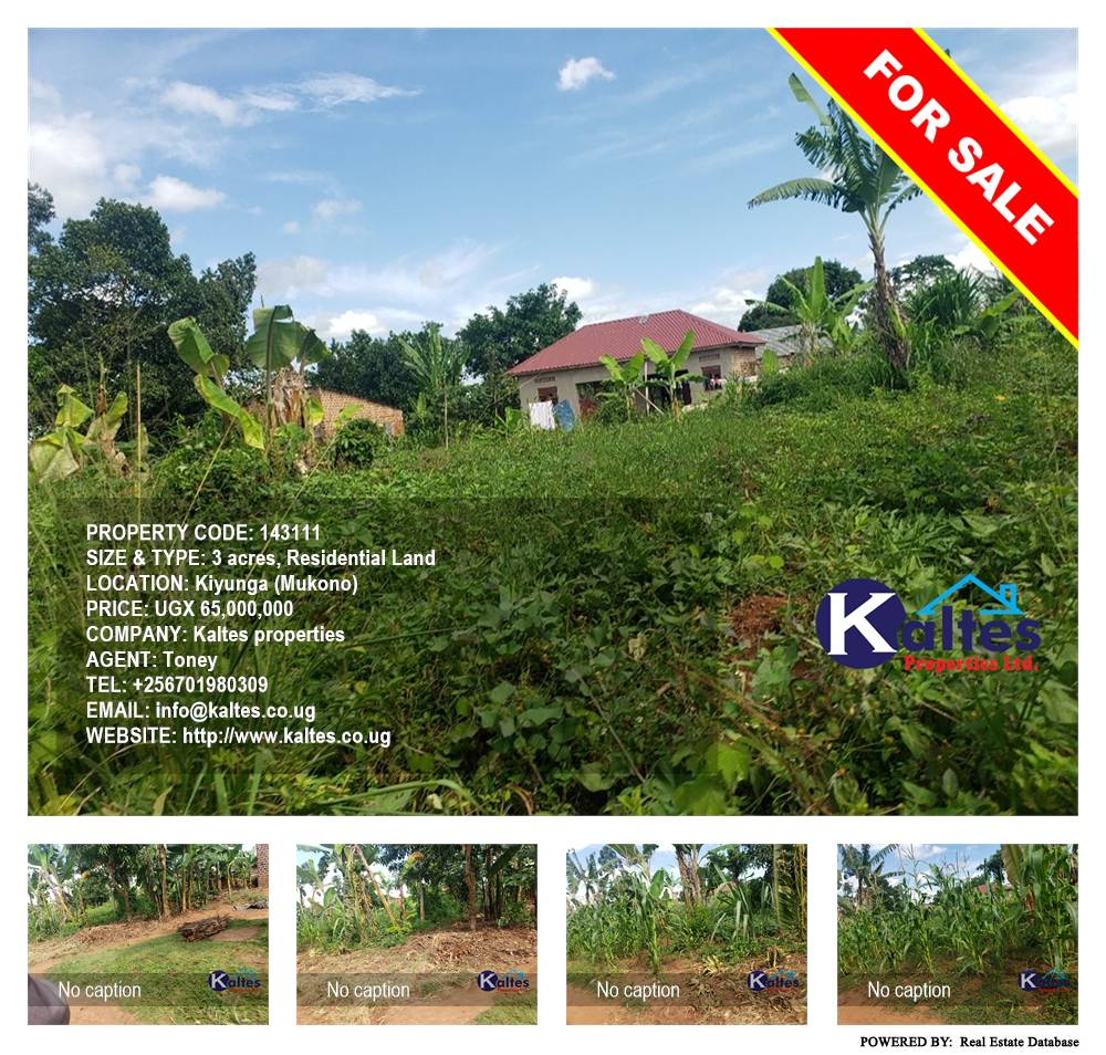 Residential Land  for sale in Kiyunga Mukono Uganda, code: 143111