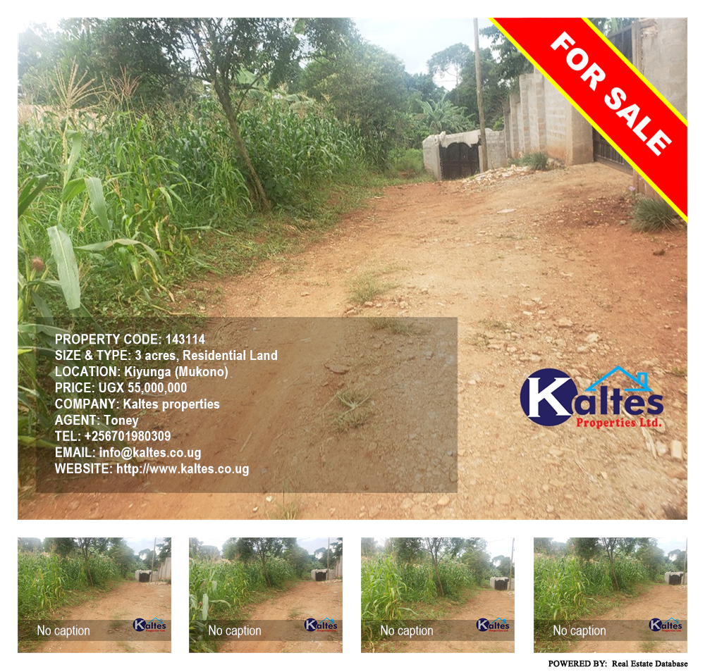 Residential Land  for sale in Kiyunga Mukono Uganda, code: 143114