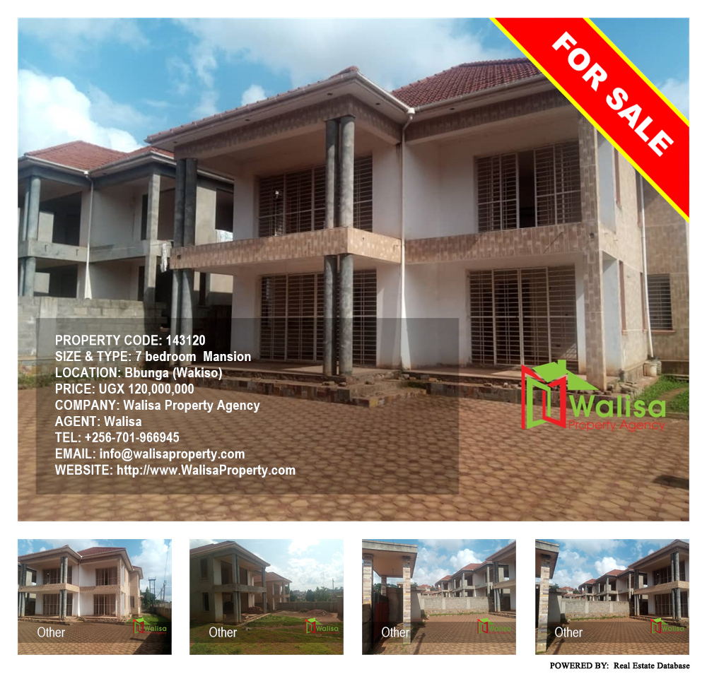 7 bedroom Mansion  for sale in Bbunga Wakiso Uganda, code: 143120