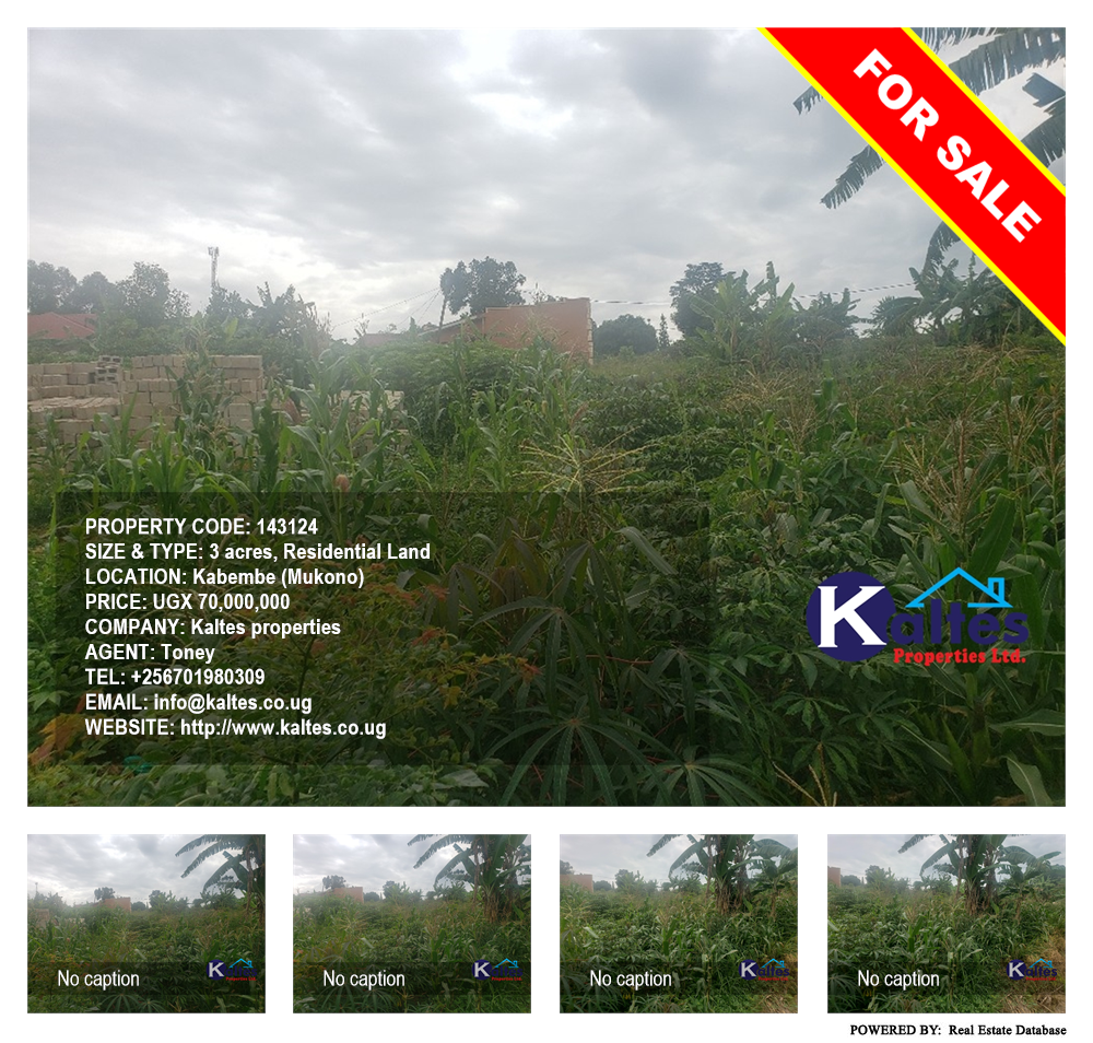 Residential Land  for sale in Kabembe Mukono Uganda, code: 143124