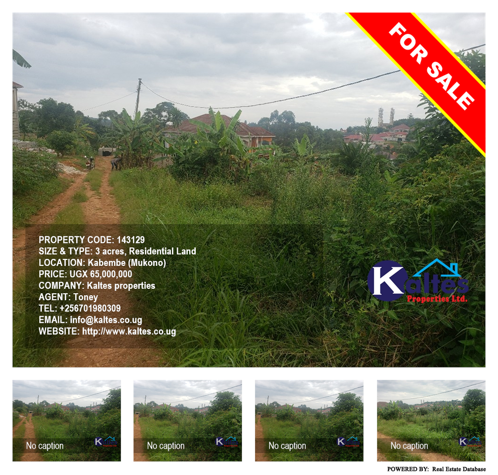 Residential Land  for sale in Kabembe Mukono Uganda, code: 143129